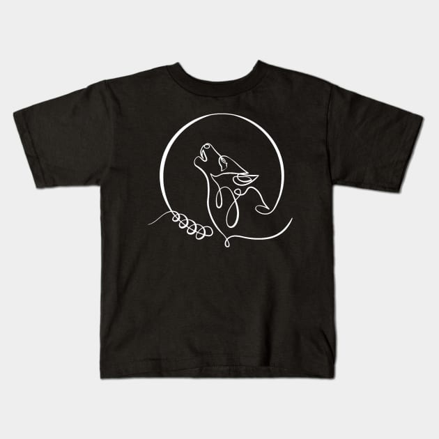 Awoo Wolf Kids T-Shirt by aslamartbokrit